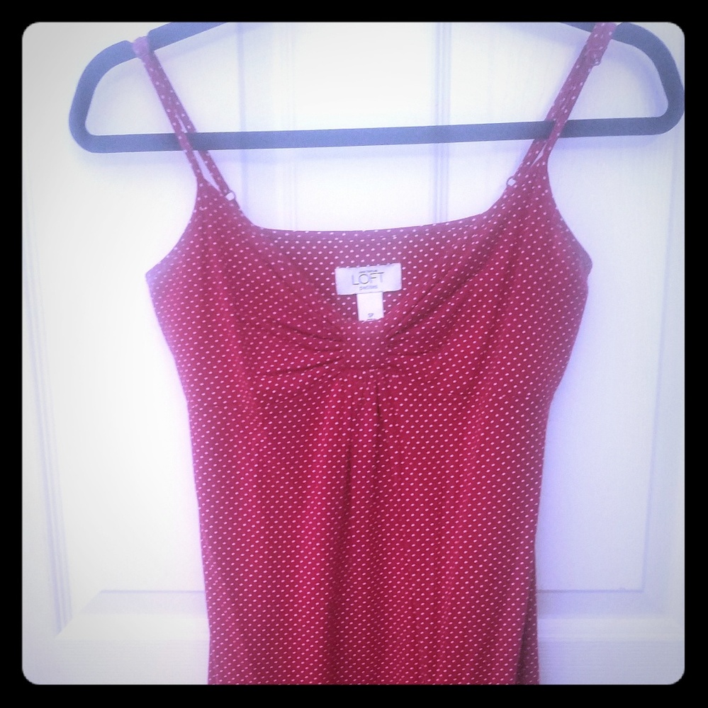 Ann Taylor Loft petite polka dot A line dress